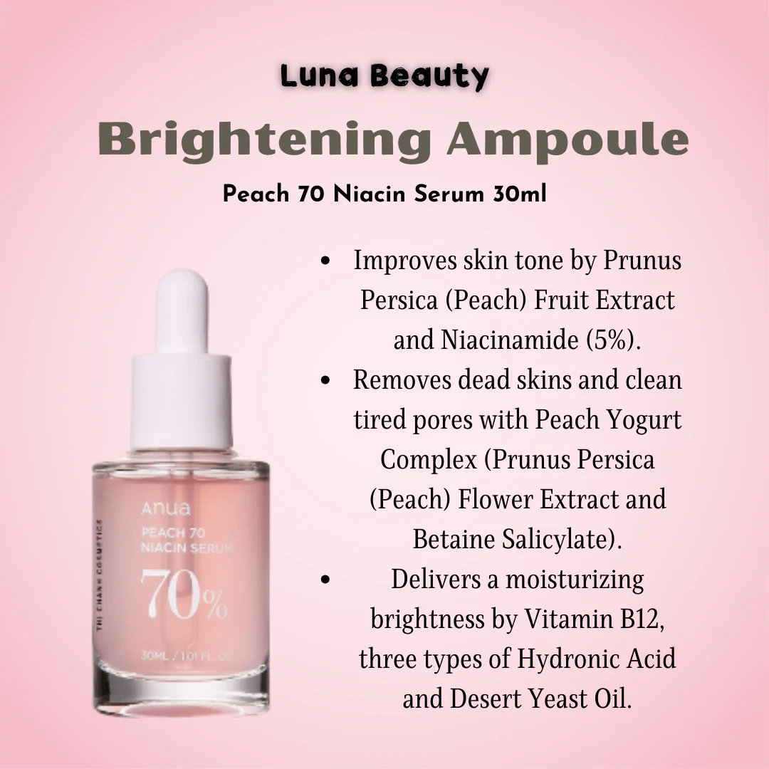 Anua Peach 70 Niacinamide Serum [30ml]